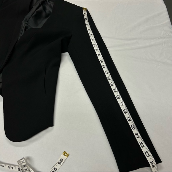 Apt 9 Womens Blazer Jacket Size 2 Open Front Pockets Classic Office Career Black - Picture 11 of 13